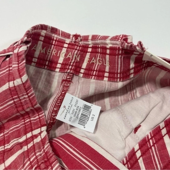 New American Eagle PaperBag Shorts Size 2 Linen Blend - Picture 3 of 7